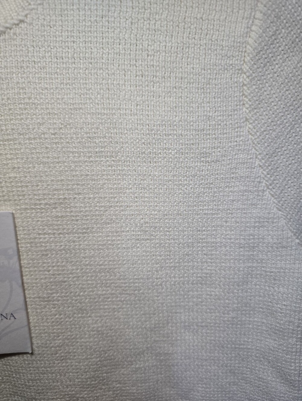 Prosperina Mary Lynn Ivory Cotton Sweater in XS - Picture 8 of 10